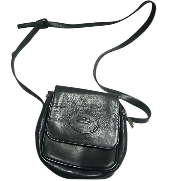 American Angel Vintage Black Leather Crossbody - Picture 1 of 14